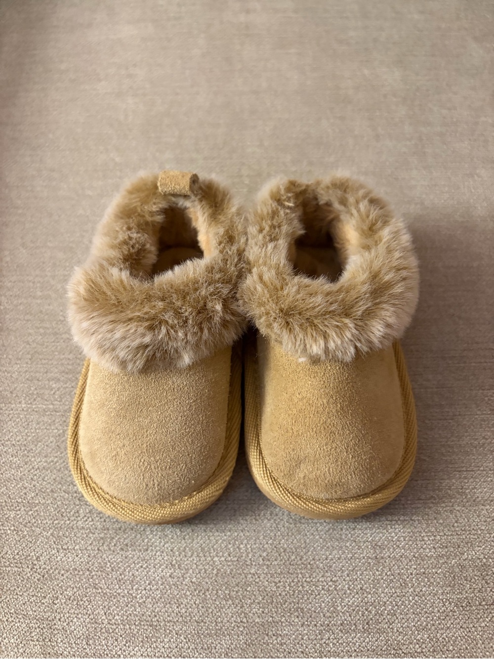 Bearpaw Baby Cozy Faux Fur Lined Slippers - Camel
